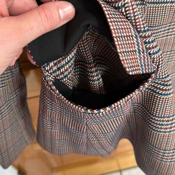 A. Garfield Classic Plaid One Button Women’s Blazer Jacket Size 4 - Picture 3 of 8